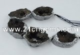 CNG2321 7.5 inches 25*35mm - 35*40mm freeform druzy agate beads