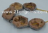 CNG2326 7.5 inches 35*40mm - 45*50mm freeform druzy agate beads