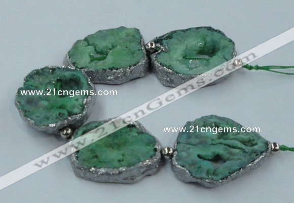 CNG2334 7.5 inches 35*40mm - 45*50mm freeform druzy agate beads