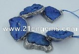 CNG2335 7.5 inches 35*40mm - 45*50mm freeform druzy agate beads