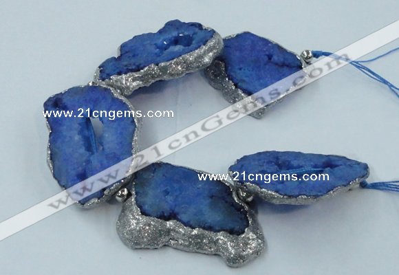 CNG2335 7.5 inches 35*40mm - 45*50mm freeform druzy agate beads