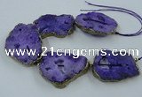 CNG2340 7.5 inches 40*50mm - 55*60mm freeform druzy agate beads