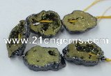 CNG2345 7.5 inches 25*35mm - 35*40mm freeform druzy agate beads