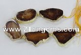 CNG2370 7.5 inches 25*45mm - 30*40mm freeform agate gemstone beads