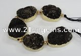 CNG2380 7.5 inches 25*30mm - 30*35mm freeform druzy agate beads