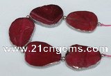 CNG2392 7.5 inches 35*45mm - 45*55mm freeform agate gemstone beads