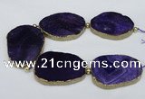 CNG2398 7.5 inches 35*45mm - 45*55mm freeform agate gemstone beads