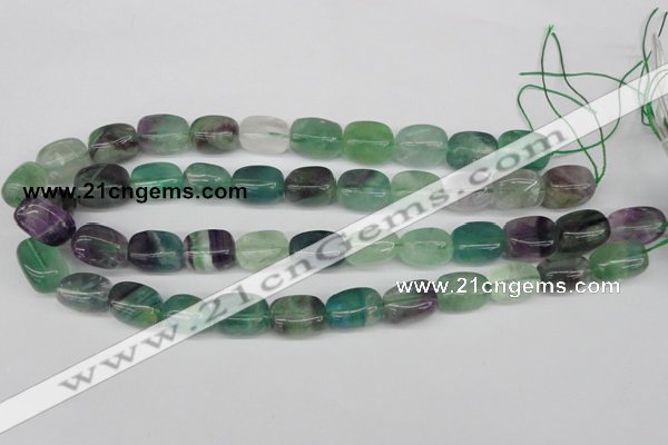 CNG24 15.5 inches 12*17mm nuggets fluorite gemstone beads