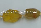 CNG240 10*15mm - 20*22mm faceted nuggets citrine gemstone beads