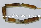 CNG2418 8 inches 15*55mm trapezoid agate gemstone beads wholesale