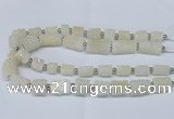CNG2430 15.5 inches 11*14mm - 14*20mm tube druzy quartz beads