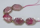 CNG2451 7.5 inches 20*25mm - 25*35mm faceted freeform agate beads