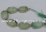 CNG2453 7.5 inches 20*25mm - 25*35mm faceted freeform agate beads