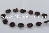 CNG2486 15.5 inches 15*20mm - 20*25mm freeform plated druzy agate beads