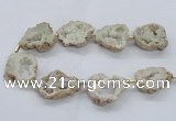 CNG2490 15.5 inches 30*40mm - 40*50mm freeform plated druzy agate beads