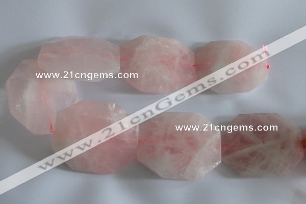 CNG2540 48*58mm – 50*60mm nuggets rose quartz beads wholesale