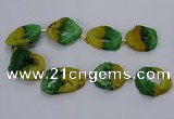 CNG2549 15.5 inches 30*40mm - 45*50mm freeform druzy agate beads