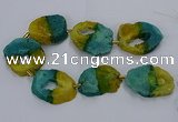 CNG2550 15.5 inches 30*40mm - 45*50mm freeform druzy agate beads