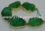 CNG2563 7.5 inches 25*35mm - 30*40mm freeform druzy agate beads