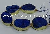 CNG2564 7.5 inches 25*35mm - 30*40mm freeform druzy agate beads