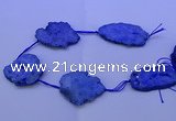 CNG2575 15.5 inches 45*50mm - 55*65mm freeform druzy agate beads