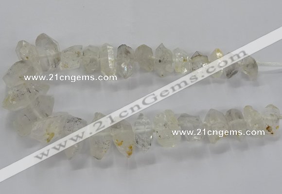 CNG2577 15.5 inches 10*20mm - 15*35mm faceted nuggets white crystal beads