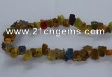 CNG2588 15.5 inches 13*18mm - 15*25mm nuggets plated druzy agate beads