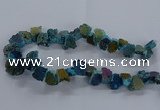 CNG2589 15.5 inches 13*18mm - 15*25mm nuggets plated druzy agate beads