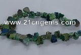 CNG2590 15.5 inches 13*18mm - 15*25mm nuggets plated druzy agate beads