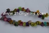 CNG2592 15.5 inches 13*18mm - 15*25mm nuggets plated druzy agate beads