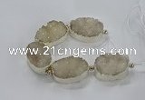 CNG2596 7.5 inches 25*35mm - 30*40mm freeform druzy agate beads