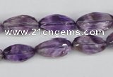 CNG26 15.5 inches 10*20mm faceted nuggets amethyst gemstone beads