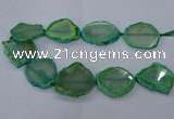 CNG2612 15.5 inches 30*35mm - 40*45mm freeform agate beads