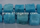 CNG2621 15.5 inches 10*12mm - 14*16mm nuggets druzy agate beads