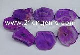 CNG2672 15.5 inches 30*40mm - 40*50mm freeform druzy agate beads