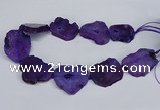 CNG2673 15.5 inches 30*40mm - 40*50mm freeform druzy agate beads