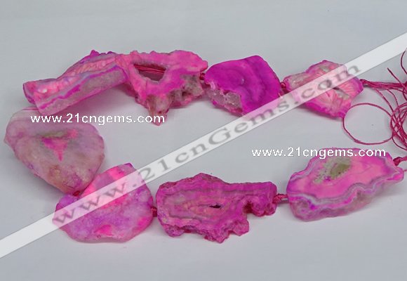 CNG2674 15.5 inches 30*40mm - 40*50mm freeform druzy agate beads