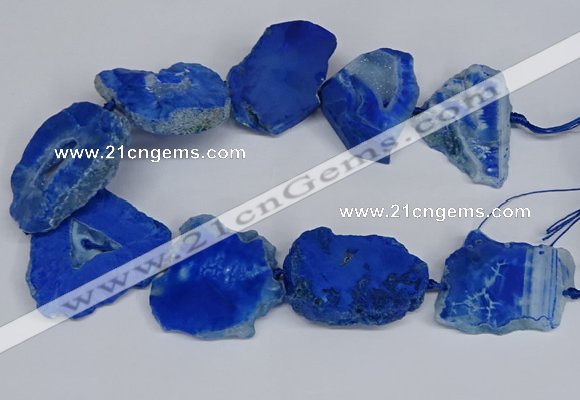 CNG2679 15.5 inches 30*40mm - 40*50mm freeform druzy agate beads