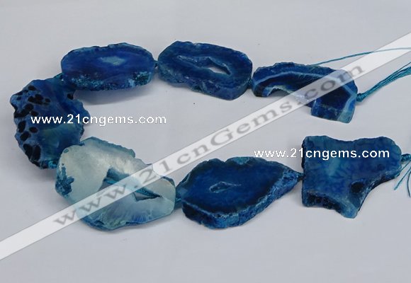 CNG2680 15.5 inches 30*40mm - 40*50mm freeform druzy agate beads