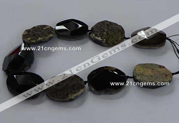 CNG2686 15.5 inches 28*40mm - 30*42mm freeform agate beads