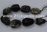 CNG2687 15.5 inches 35*45mm - 40*60mm freeform druzy agate beads