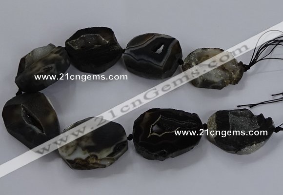 CNG2687 15.5 inches 35*45mm - 40*60mm freeform druzy agate beads