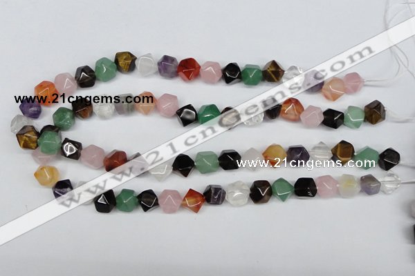 CNG27 15.5 inches 12*12mm faceted nuggets mixed gemstone beads