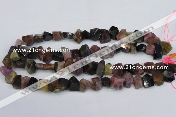 CNG2704 15.5 inches 10*14mm - 13*18mm faceted nuggets tourmaline beads