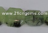 CNG2708 15.5 inches 20*20mm freeform green rutilated quartz beads