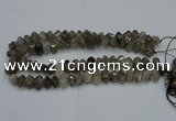 CNG2717 10*14mm - 13*18mm faceted nuggets black rutilated quartz beads