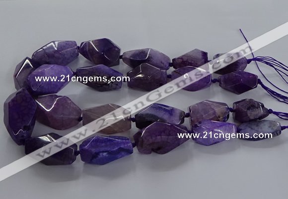 CNG2732 15.5 inches 15*30mm - 20*40mm nuggets agate beads