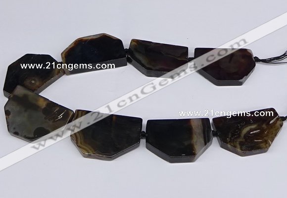 CNG2751 15.5 inches 30*45mm - 35*50mm freeform agate beads