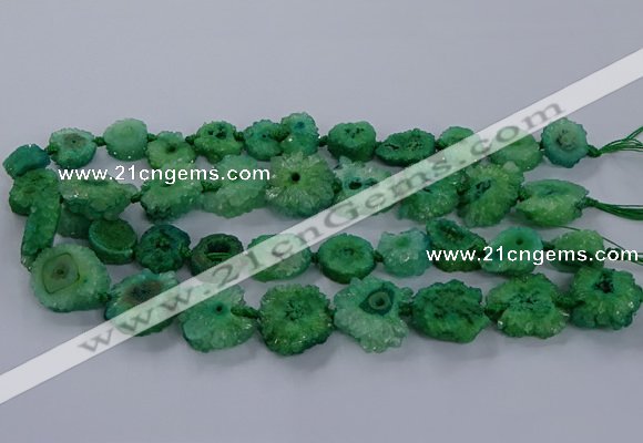 CNG2766 15.5 inches 15*20mm - 25*30mm freeform druzy agate beads