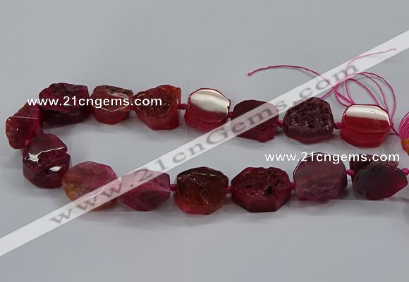 CNG2770 15.5 inches 20*22mm - 22*26mm freeform agate beads